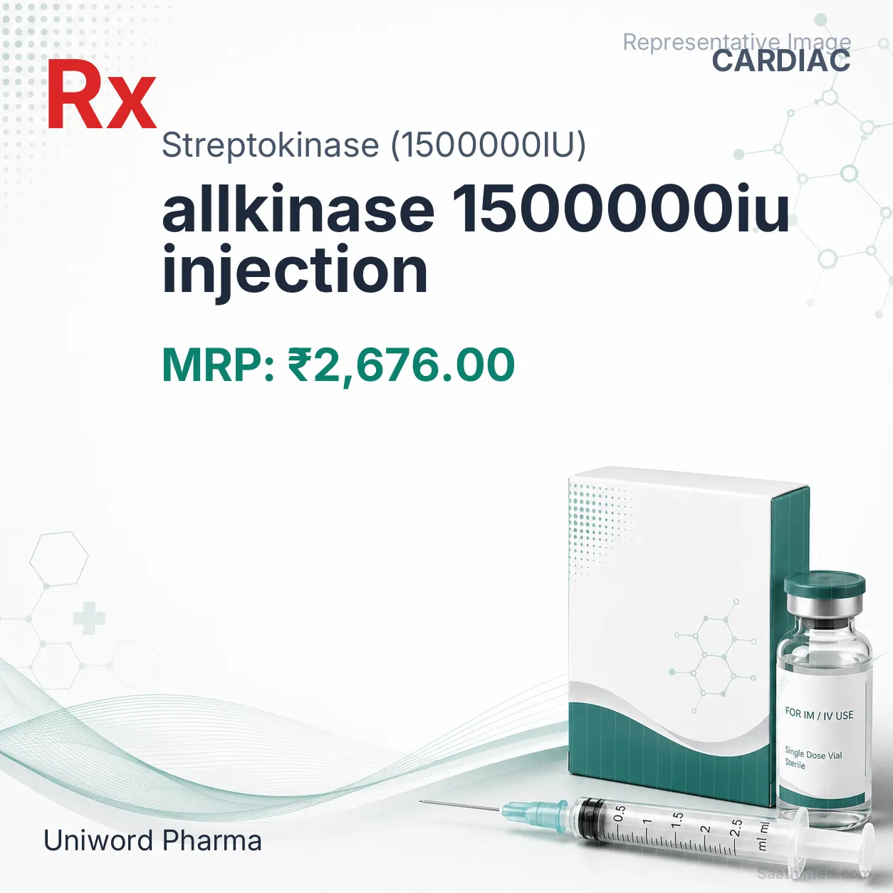 allkinase 1500000iu injection Allopathy (Streptokinase (1500000IU)) - Uses in Hindi, Side Effects, Substitutes & Price in India
