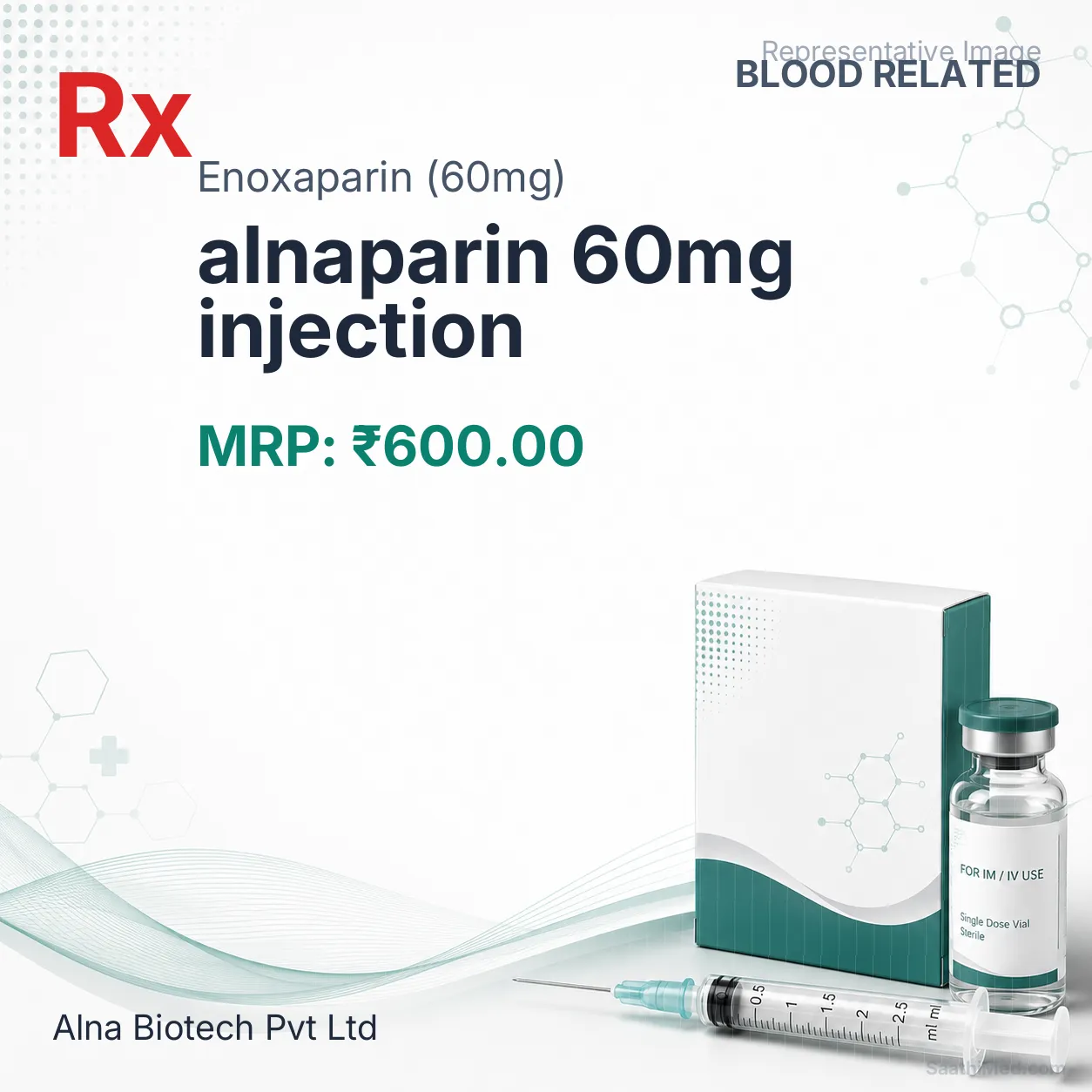 alnaparin 60mg injection Allopathy (Enoxaparin (60mg)) - Uses in Hindi, Side Effects, Substitutes & Price in India