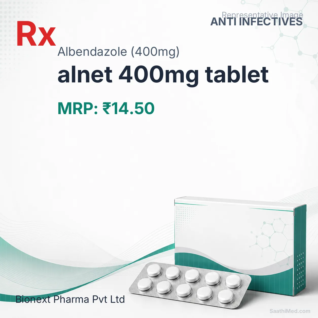 alnet 400mg tablet Allopathy (Albendazole (400mg)) - Uses in Hindi, Side Effects, Substitutes & Price in India