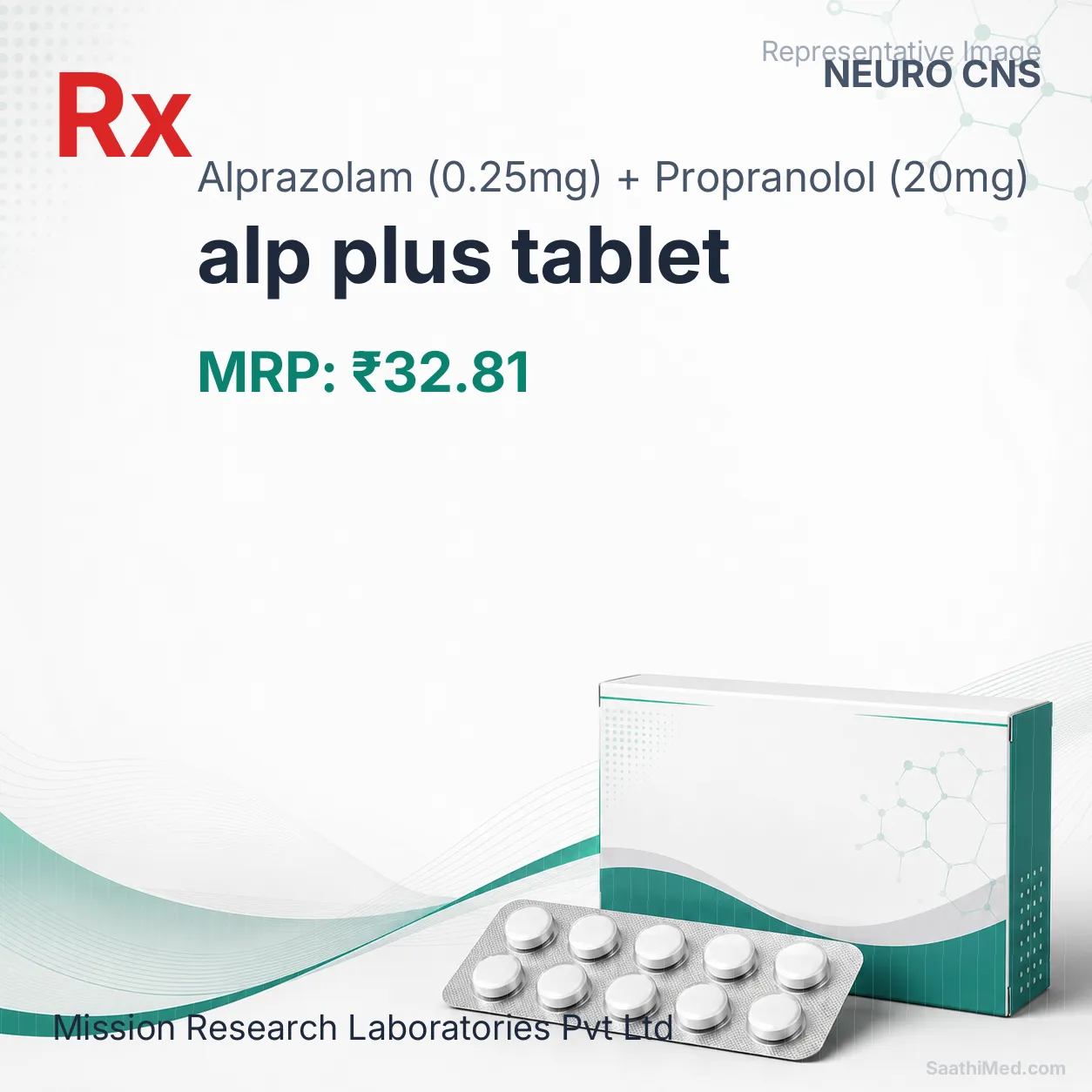 alp plus tablet - Alprazolam (0.25mg) + Propranolol (20mg) medicine