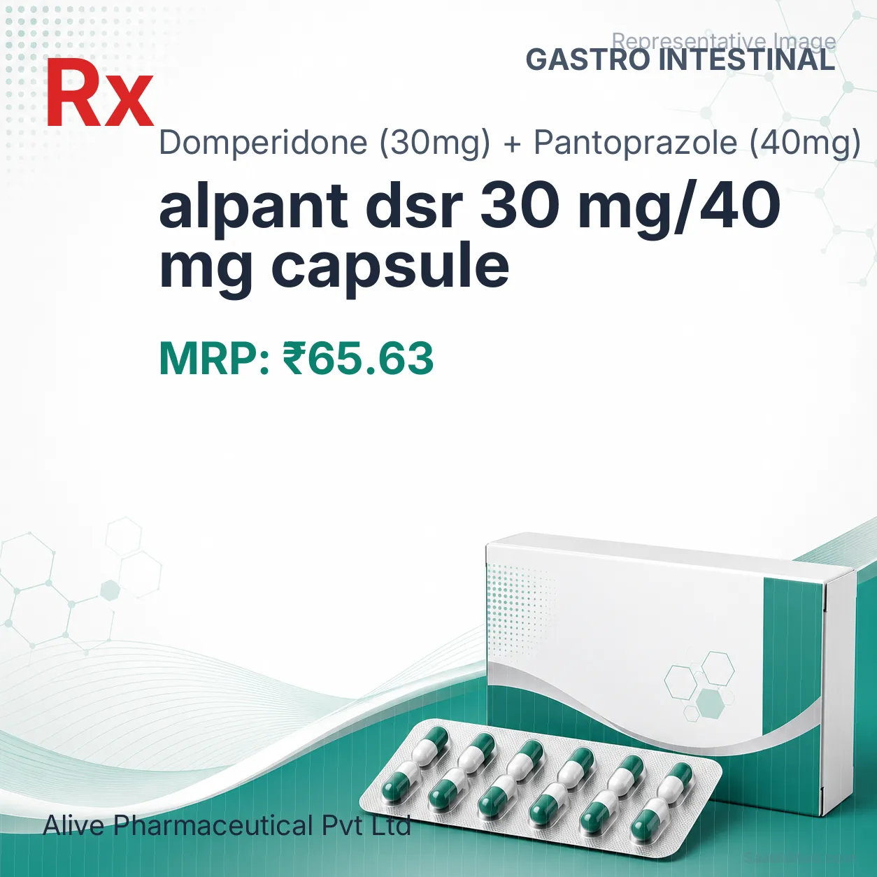 alpant dsr 30 mg/40 mg capsule Allopathy (Domperidone (30mg)) - Uses in Hindi, Side Effects, Substitutes & Price in India