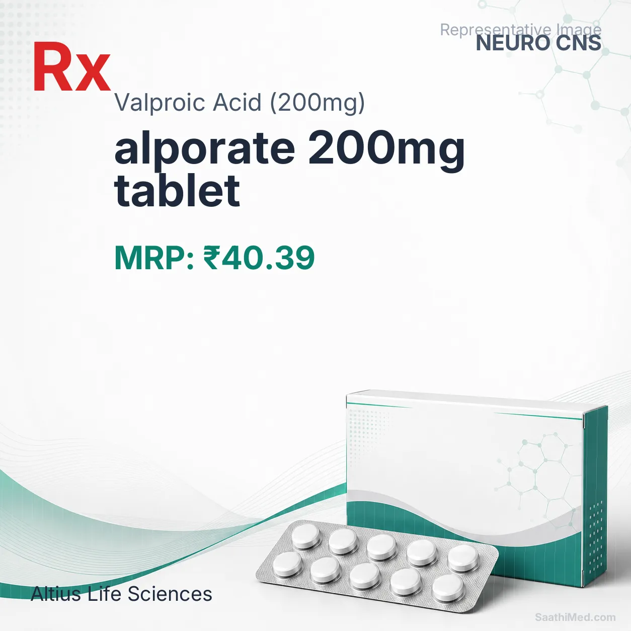 alporate 200mg tablet Allopathy (Valproic Acid (200mg)) - Uses in Hindi, Side Effects, Substitutes & Price in India