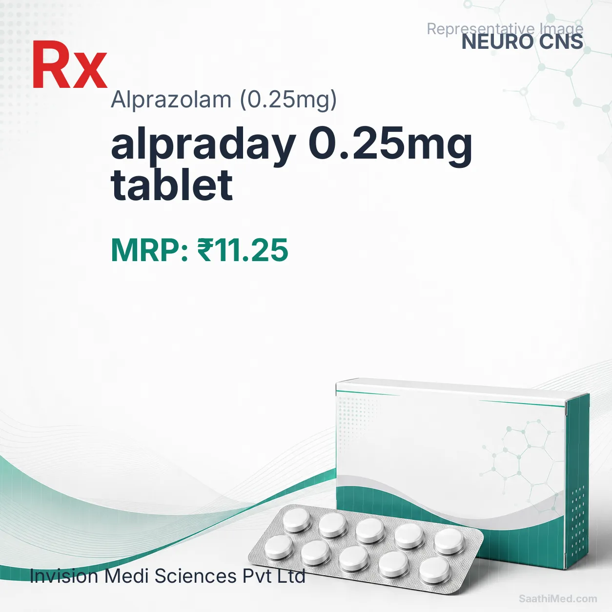 alpraday 0.25mg tablet Allopathy (Alprazolam (0.25mg)) - Uses in Hindi, Side Effects, Substitutes & Price in India