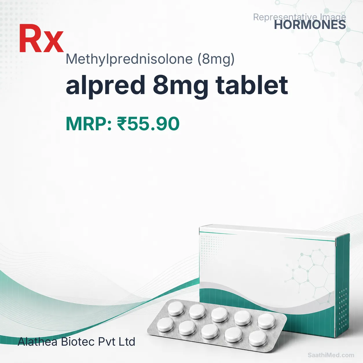 alpred 8mg tablet Allopathy (Methylprednisolone (8mg)) - Uses in Hindi, Side Effects, Substitutes & Price in India