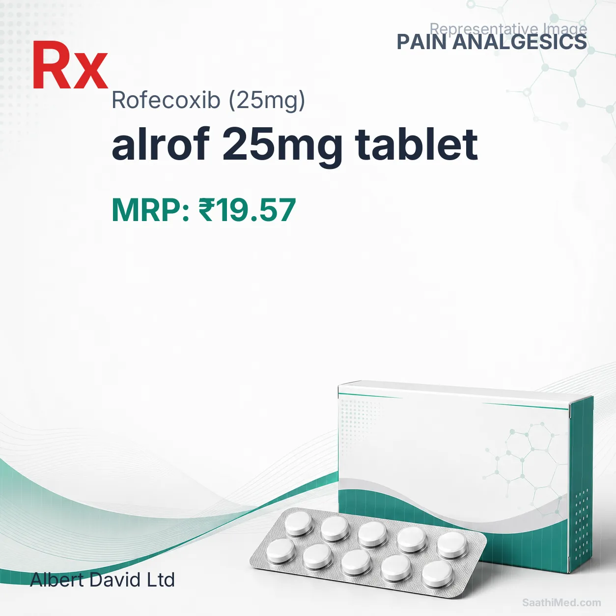 alrof 25mg tablet Allopathy (Rofecoxib (25mg)) - Uses in Hindi, Side Effects, Substitutes & Price in India