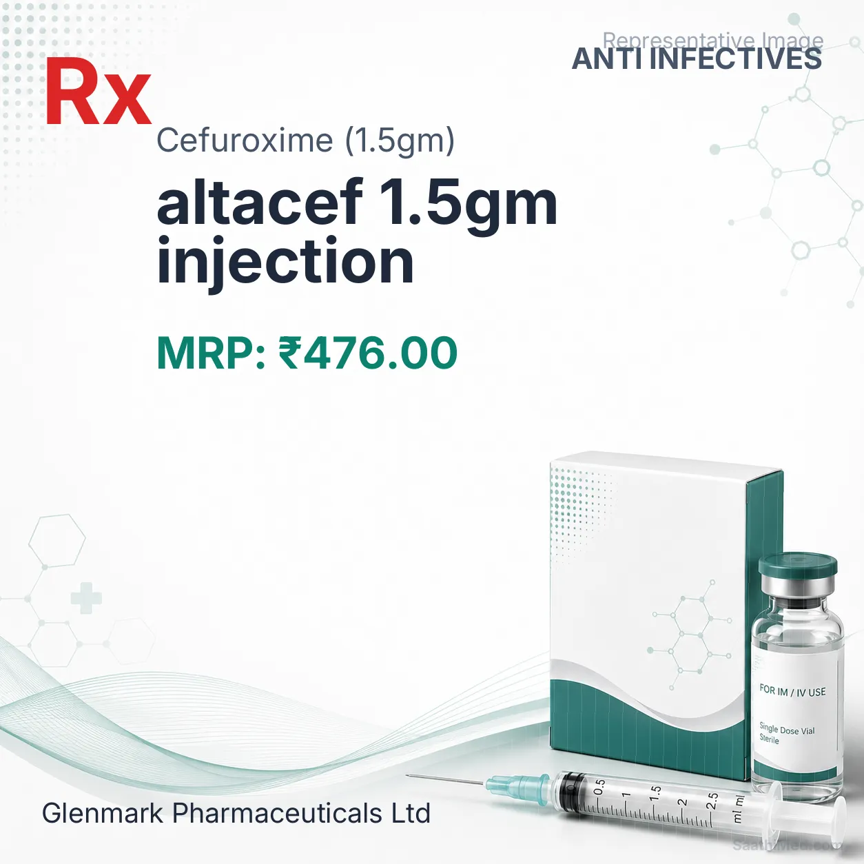 altacef 1.5gm injection Allopathy (Cefuroxime (1.5gm)) - Uses in Hindi, Side Effects, Substitutes & Price in India