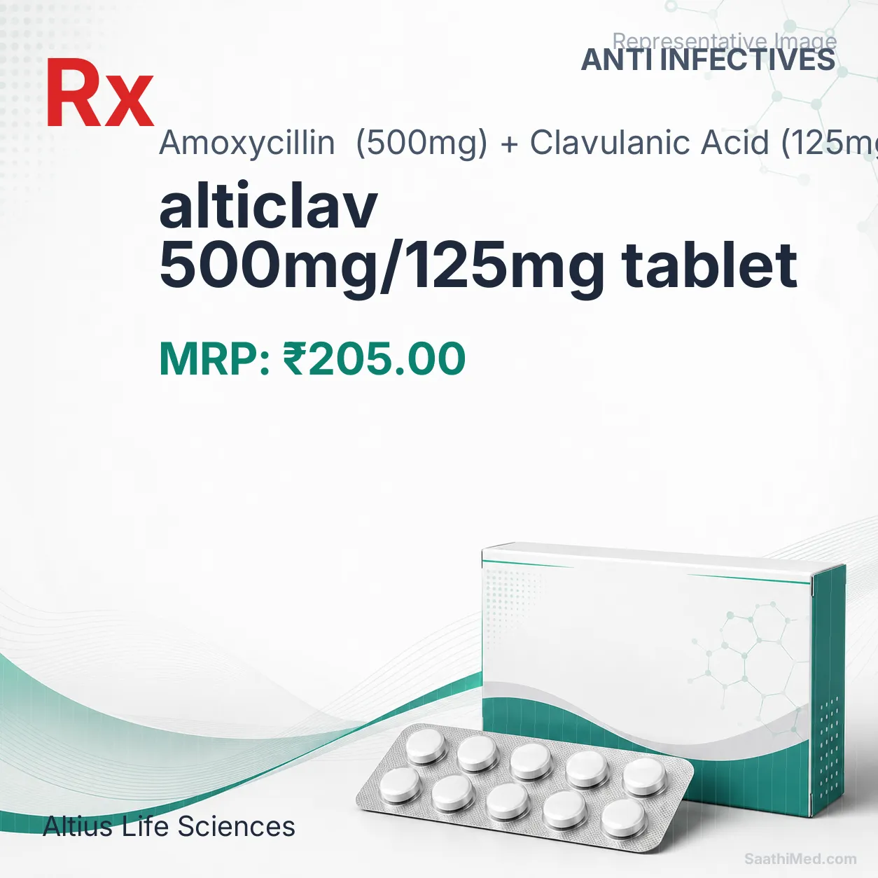 alticlav 500mg/125mg tablet Allopathy (Amoxycillin (500mg)) - Uses in Hindi, Side Effects, Substitutes & Price in India