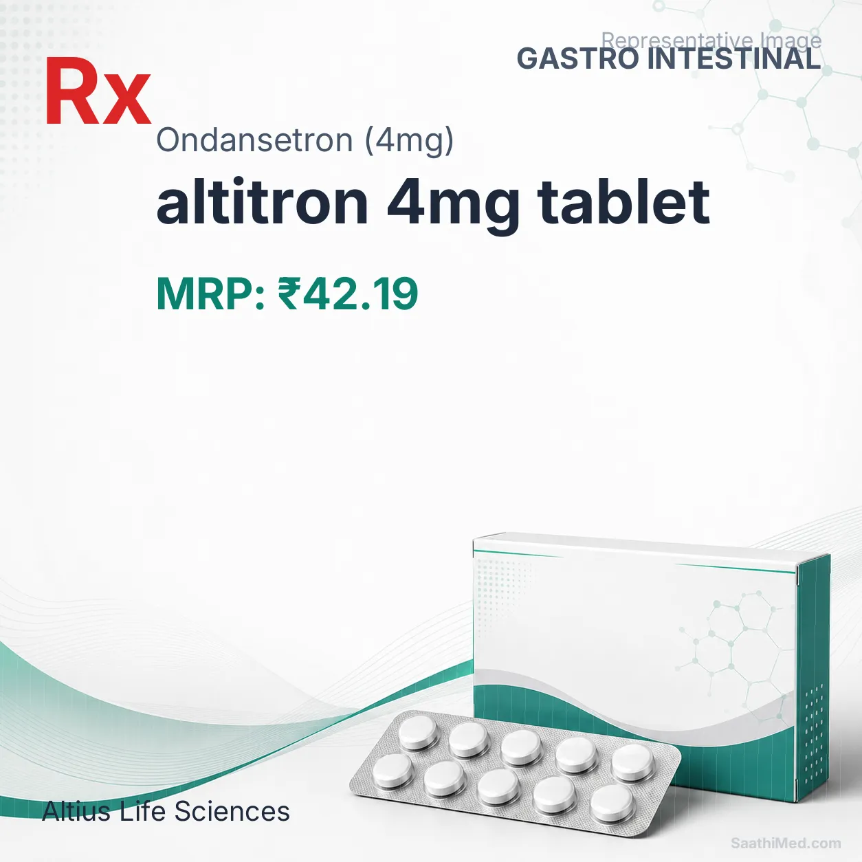 altitron 4mg tablet Allopathy (Ondansetron (4mg)) - Uses in Hindi, Side Effects, Substitutes & Price in India