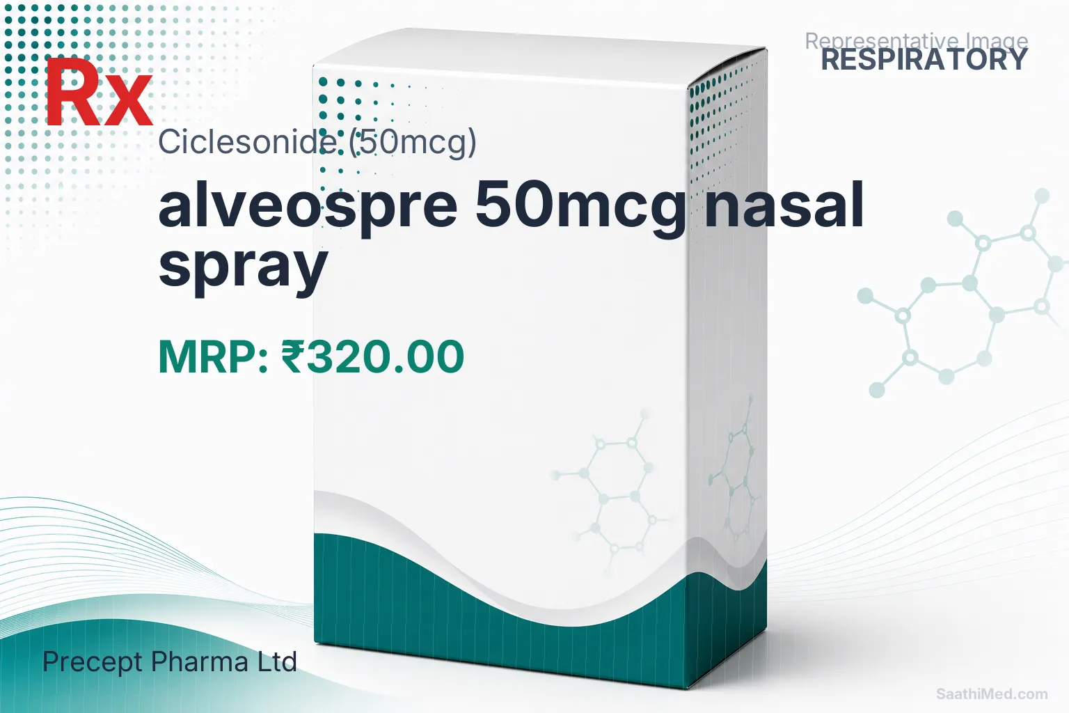 alveospre 50mcg nasal spray Allopathy (Ciclesonide (50mcg)) - Uses in Hindi, Side Effects, Substitutes & Price in India