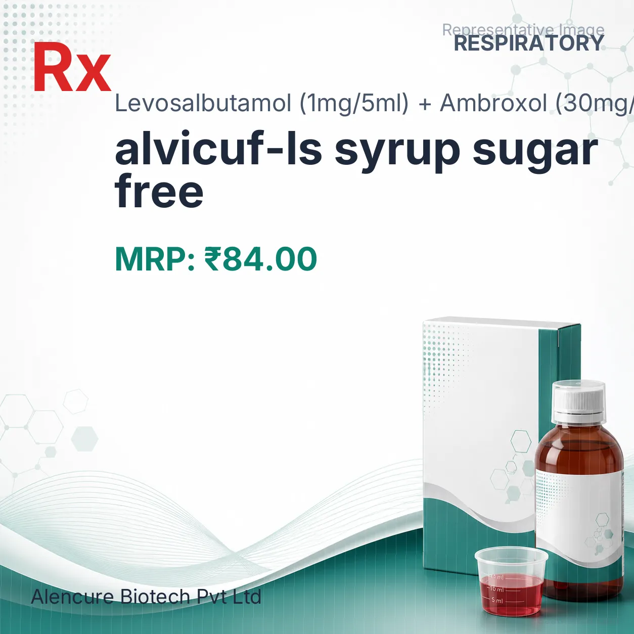 alvicuf-ls syrup sugar free Allopathy (Levosalbutamol (1mg/5ml)) - Uses in Hindi, Side Effects, Substitutes & Price in India