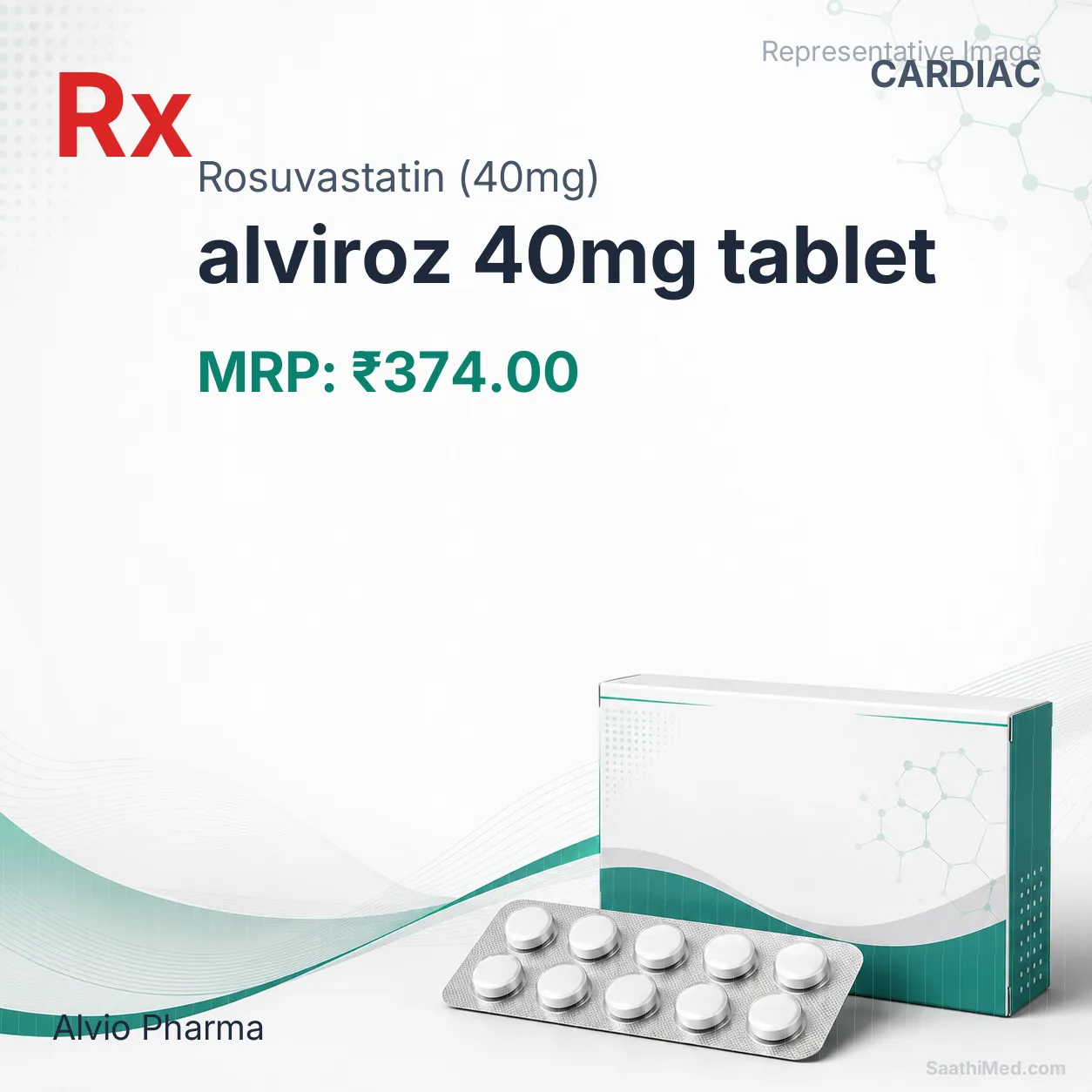 alviroz 40mg tablet Allopathy (Rosuvastatin (40mg)) - Uses in Hindi, Side Effects, Substitutes & Price in India