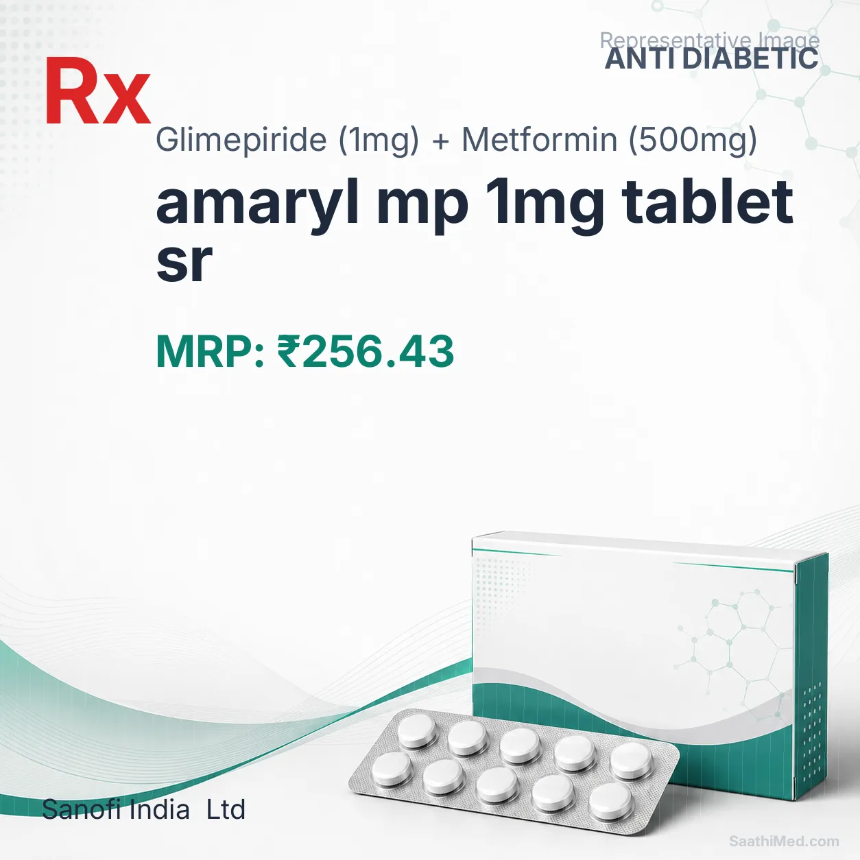 amaryl mp 1mg tablet sr Allopathy (Glimepiride (1mg)) - Uses in Hindi, Side Effects, Substitutes & Price in India