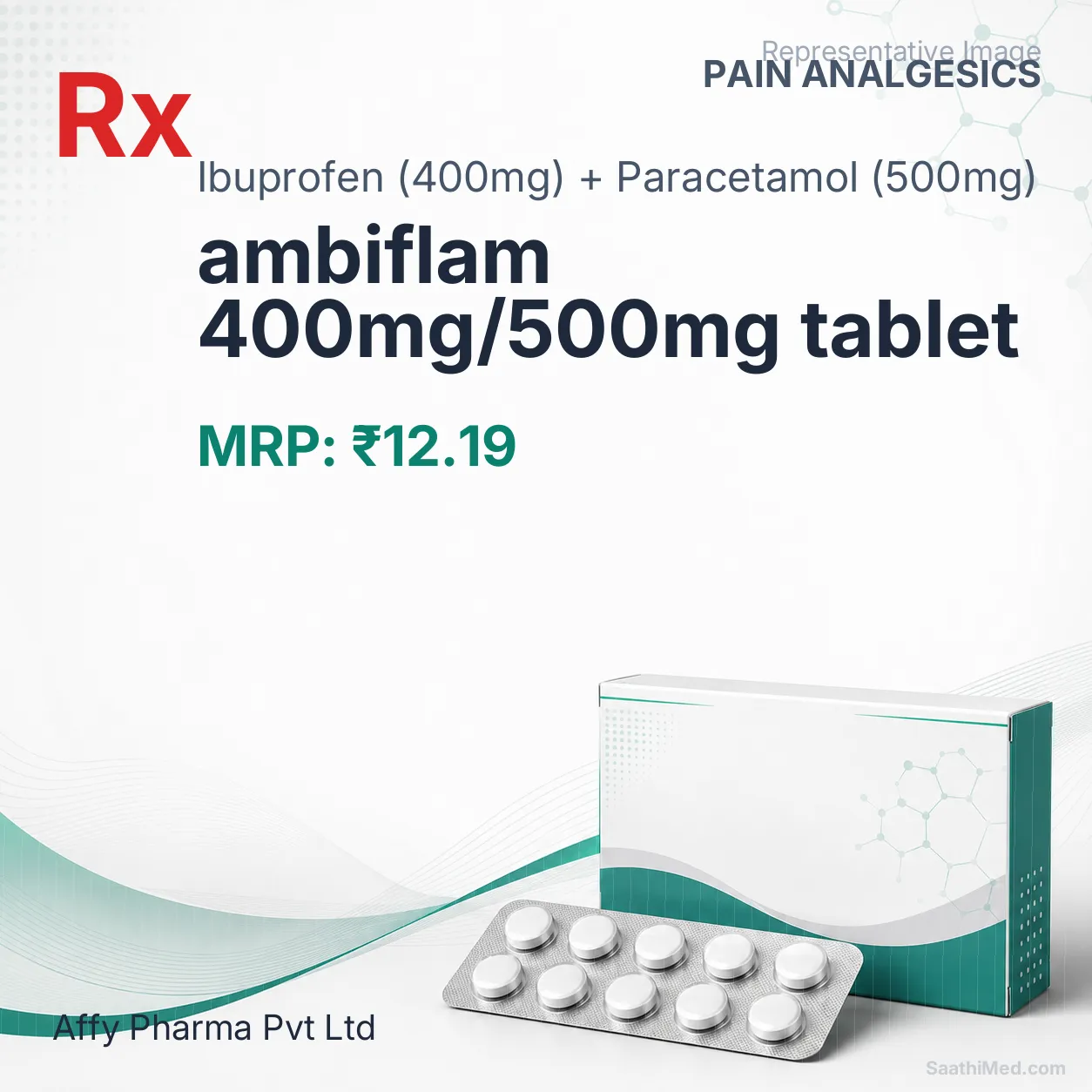 ambiflam 400mg/500mg tablet Allopathy (Ibuprofen (400mg)) - Uses in Hindi, Side Effects, Substitutes & Price in India