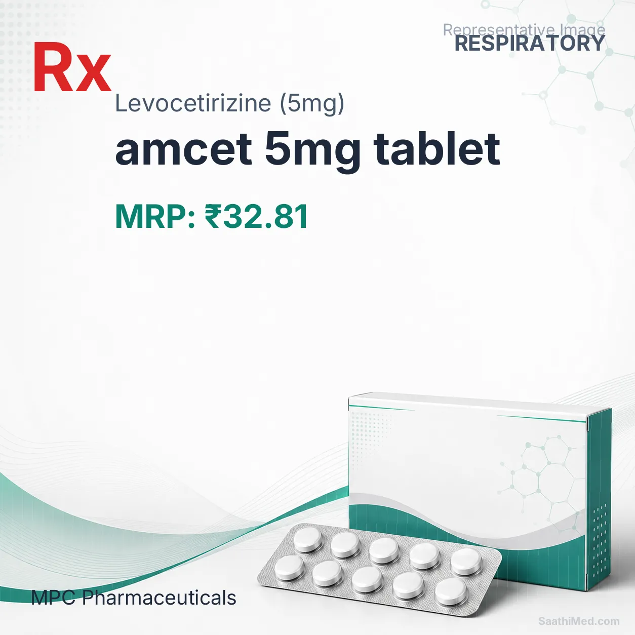 amcet 5mg tablet Allopathy (Levocetirizine (5mg)) - Uses in Hindi, Side Effects, Substitutes & Price in India