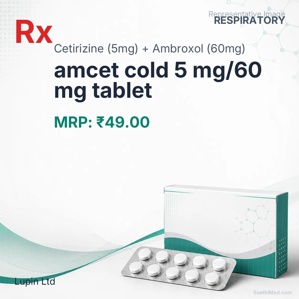 amcet cold 5 mg/60 mg tablet Allopathy (Cetirizine (5mg)) - Uses in Hindi, Side Effects, Substitutes & Price in India