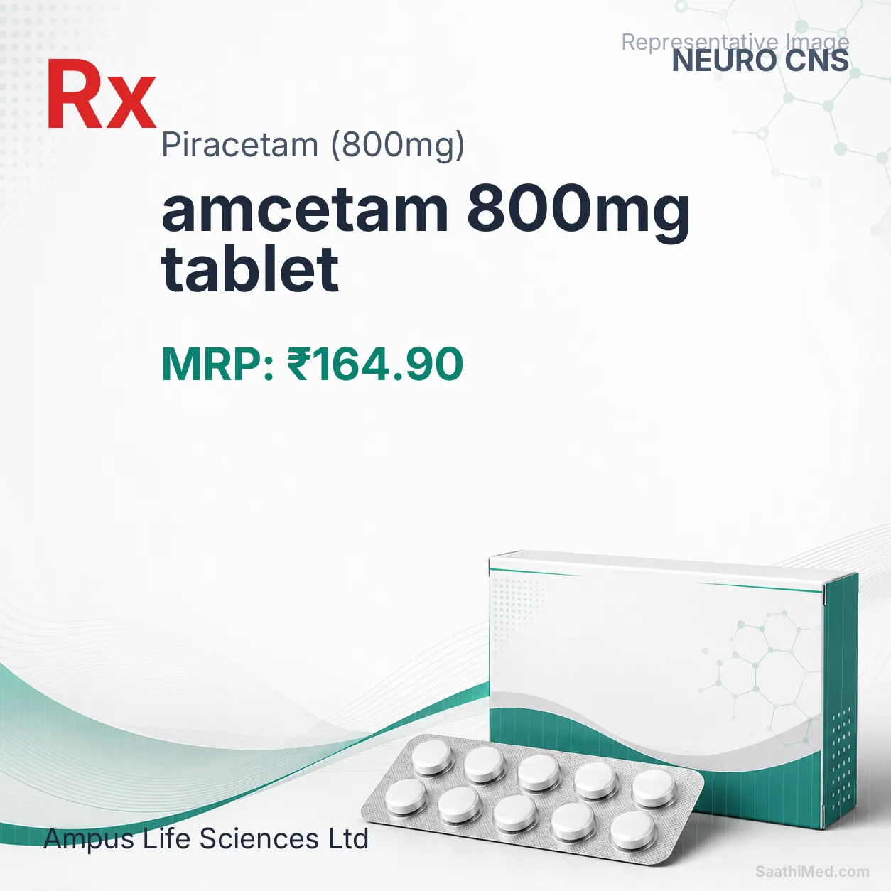 amcetam 800mg tablet Allopathy (Piracetam (800mg)) - Uses in Hindi, Side Effects, Substitutes & Price in India