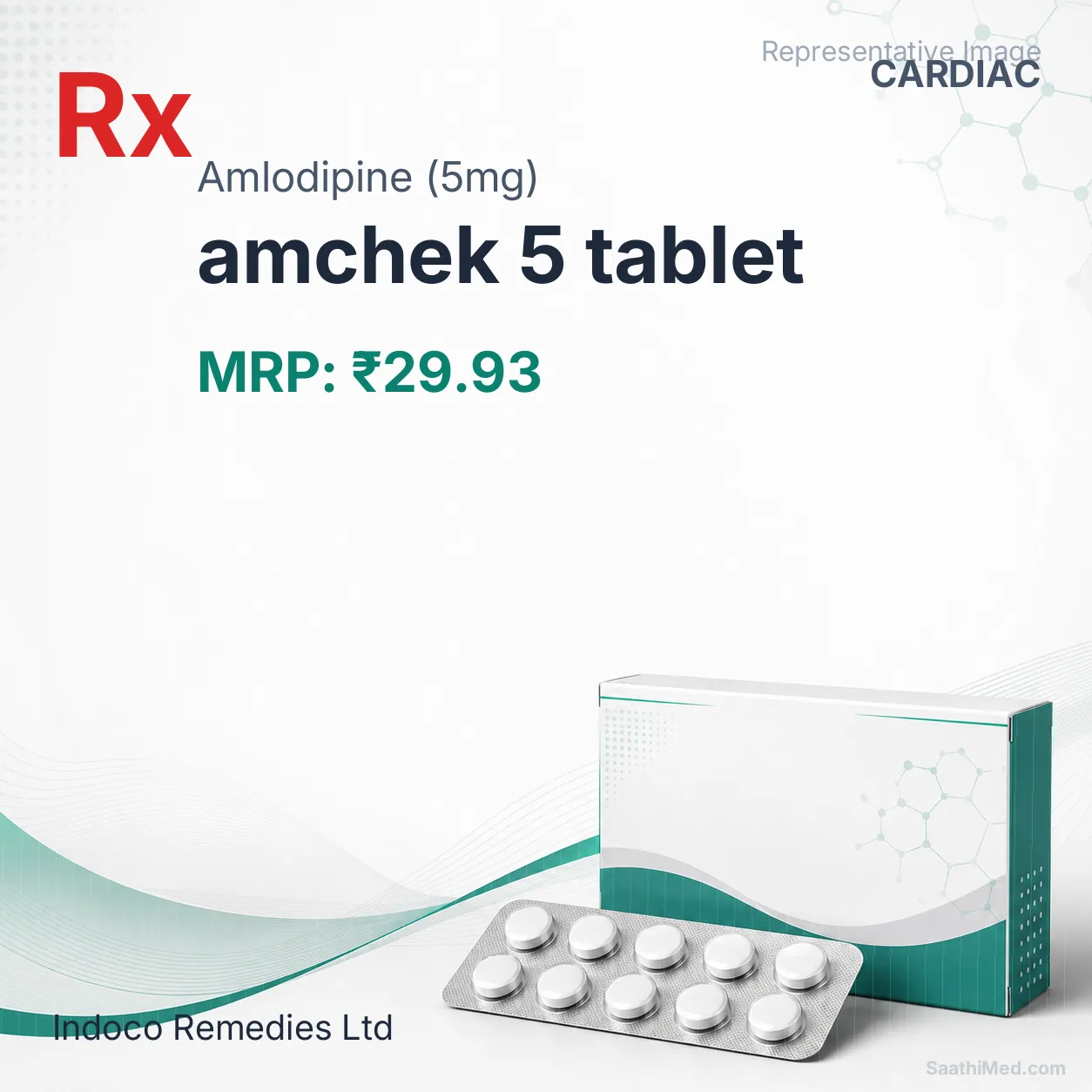 amchek 5 tablet Allopathy (Amlodipine (5mg)) - Uses in Hindi, Side Effects, Substitutes & Price in India