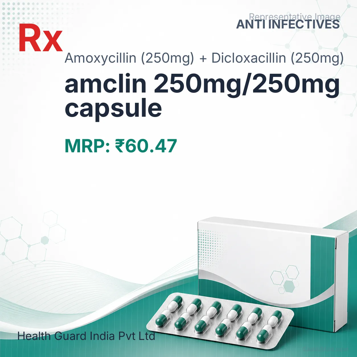 amclin 250mg/250mg capsule Allopathy (Amoxycillin (250mg)) - Uses in Hindi, Side Effects, Substitutes & Price in India