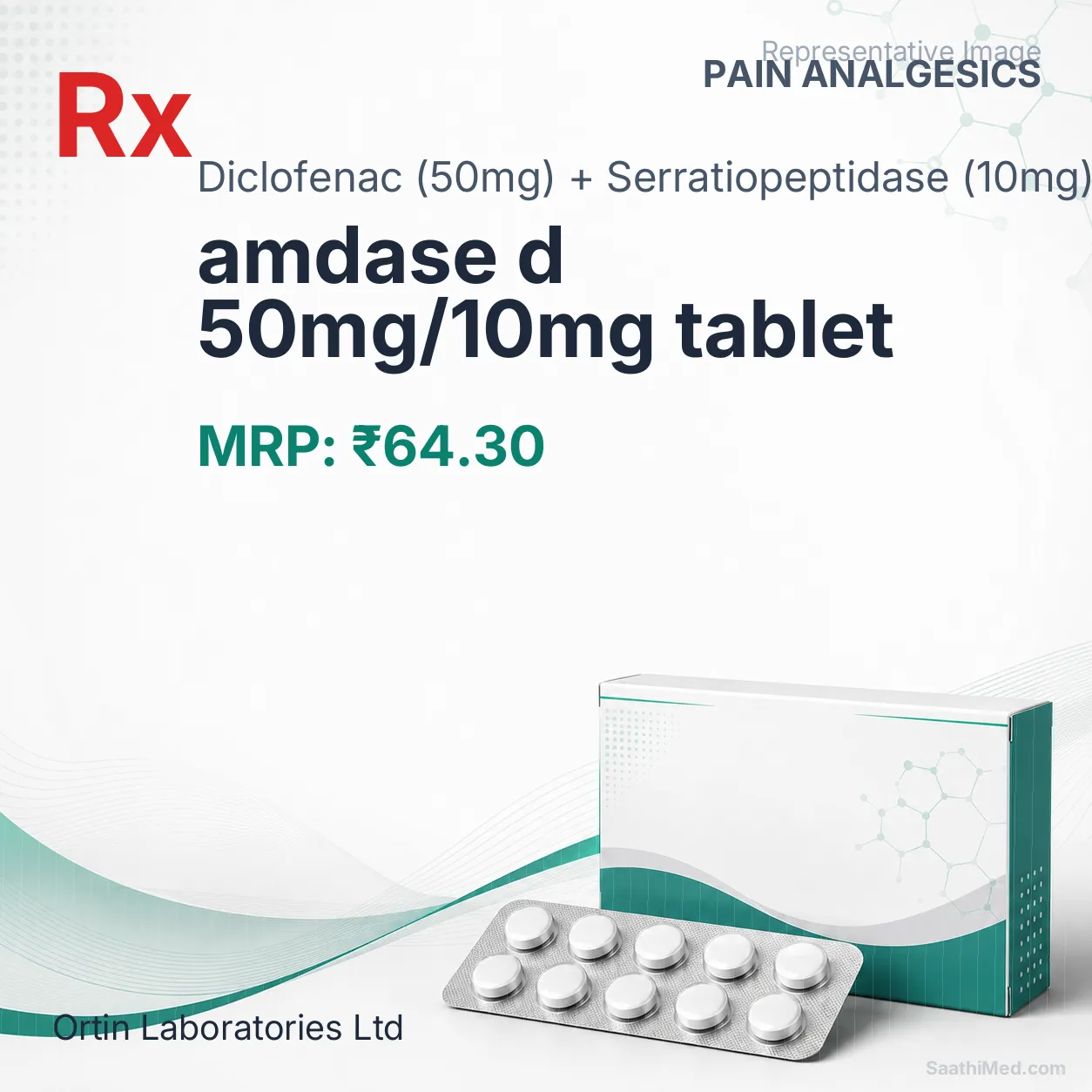 amdase d 50mg/10mg tablet Allopathy (Diclofenac (50mg)) - Uses in Hindi, Side Effects, Substitutes & Price in India