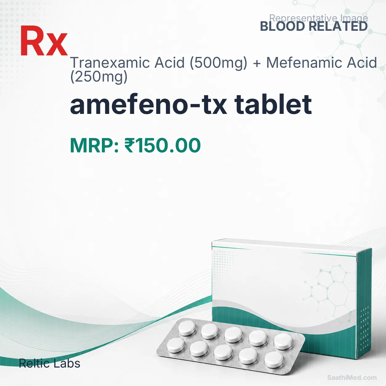 amefeno-tx tablet Allopathy (Tranexamic Acid (500mg)) - Uses in Hindi, Side Effects, Substitutes & Price in India