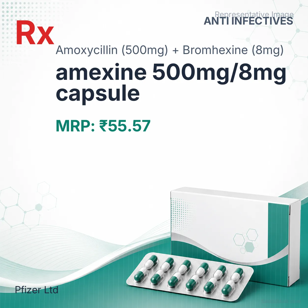 amexine 500mg/8mg capsule Allopathy (Amoxycillin (500mg)) - Uses in Hindi, Side Effects, Substitutes & Price in India