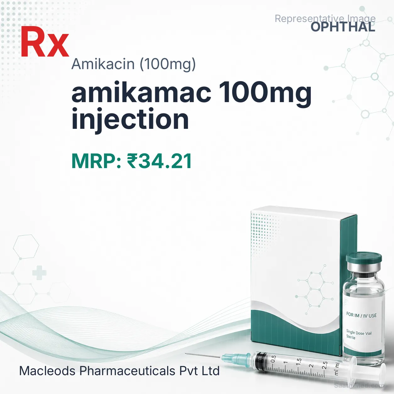amikamac 100mg injection Allopathy (Amikacin (100mg)) - Uses in Hindi, Side Effects, Substitutes & Price in India