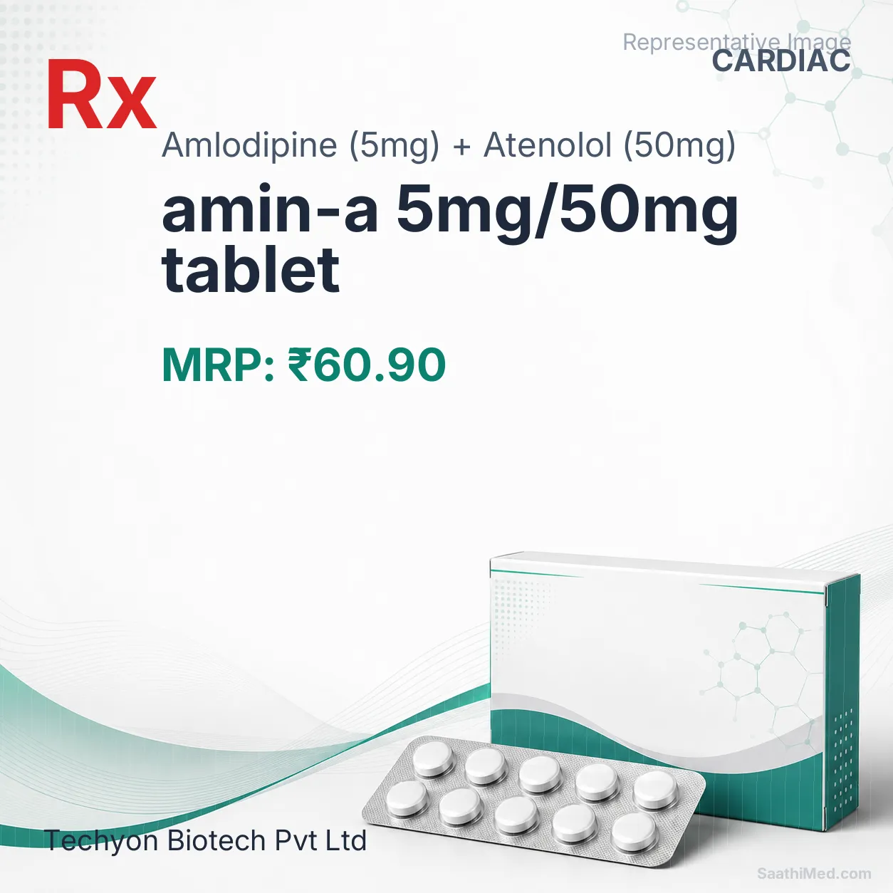 amin-a 5mg/50mg tablet Allopathy (Amlodipine (5mg)) - Uses in Hindi, Side Effects, Substitutes & Price in India