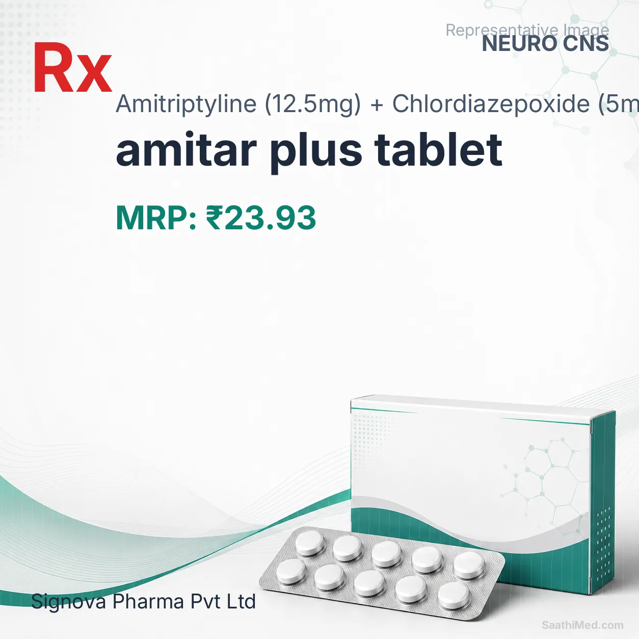 amitar plus tablet Allopathy (Amitriptyline (12.5mg)) - Uses in Hindi, Side Effects, Substitutes & Price in India