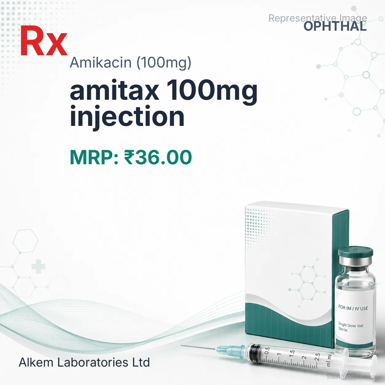 amitax 100mg injection Allopathy (Amikacin (100mg)) - Uses in Hindi, Side Effects, Substitutes & Price in India