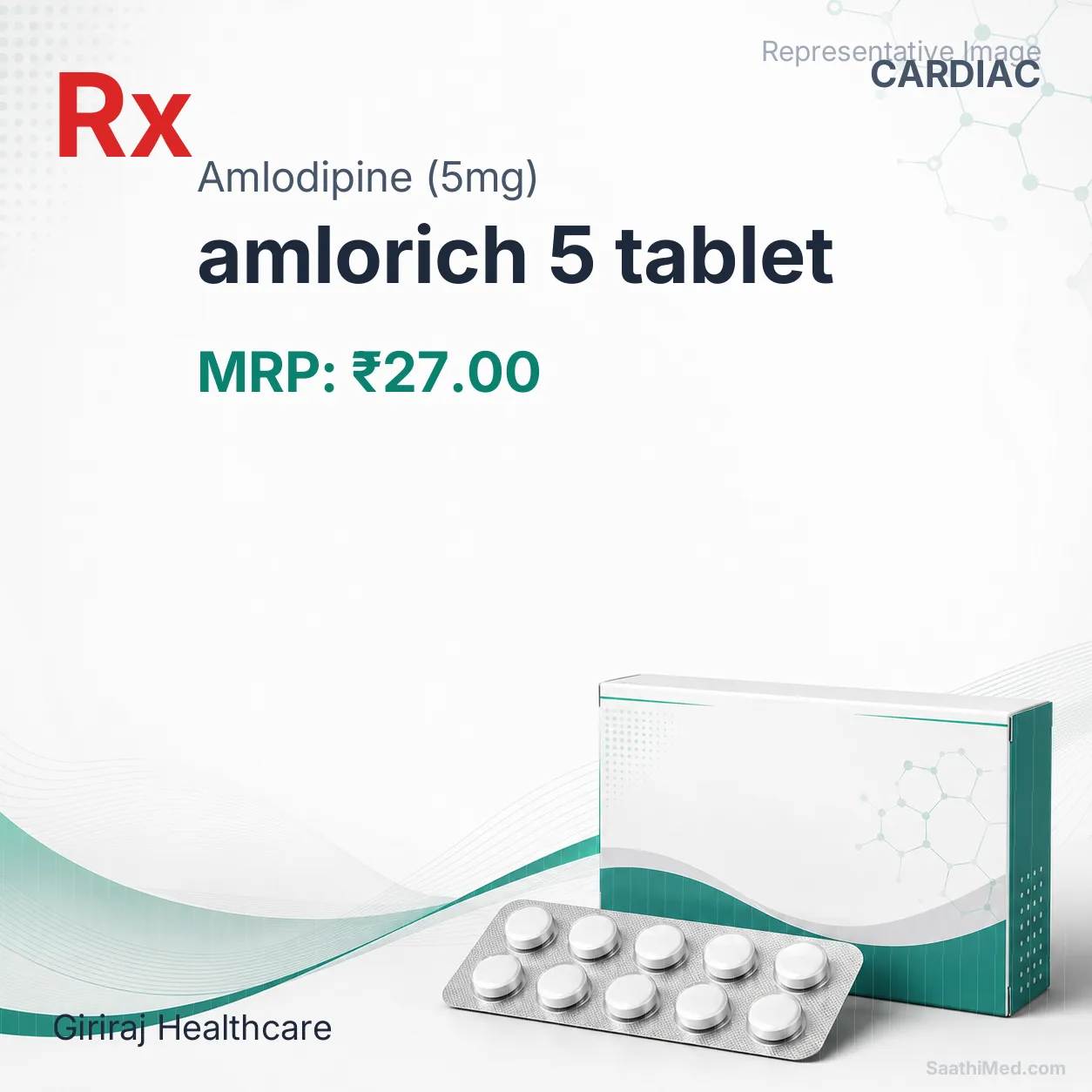 amlorich 5 tablet - Amlodipine (5mg) medicine