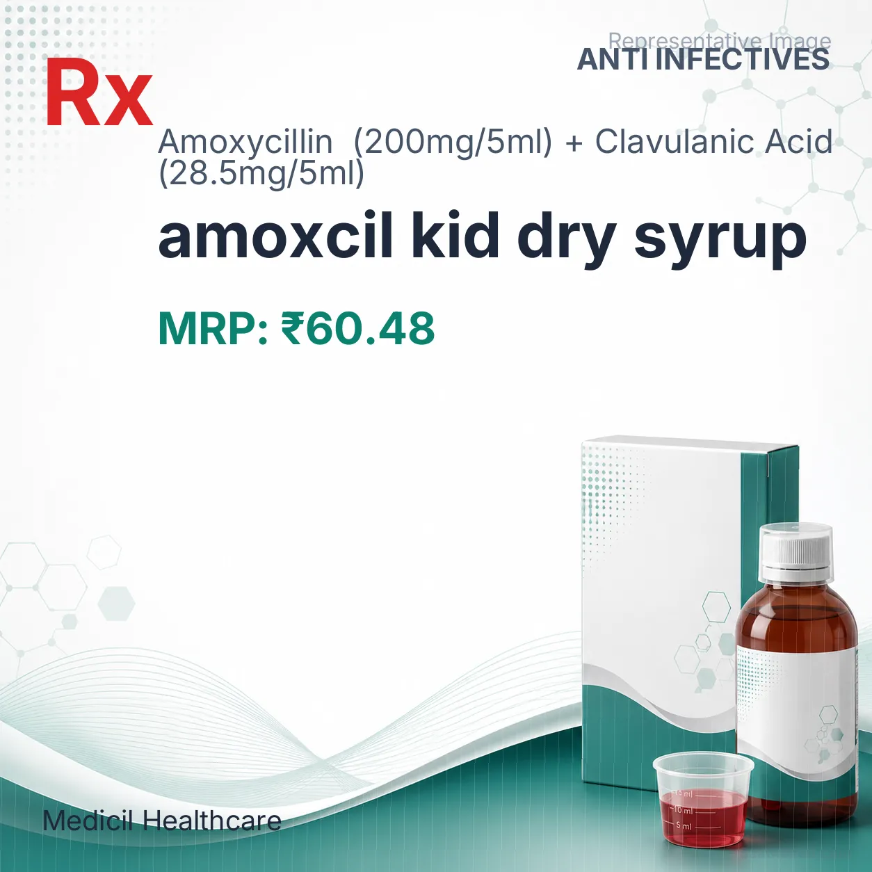 amoxcil kid dry syrup Allopathy (Amoxycillin (200mg/5ml)) - Uses in Hindi, Side Effects, Substitutes & Price in India