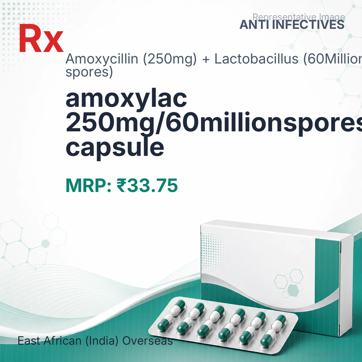 amoxylac 250mg/60millionspores capsule Allopathy (Amoxycillin (250mg)) - Uses in Hindi, Side Effects, Substitutes & Price in India