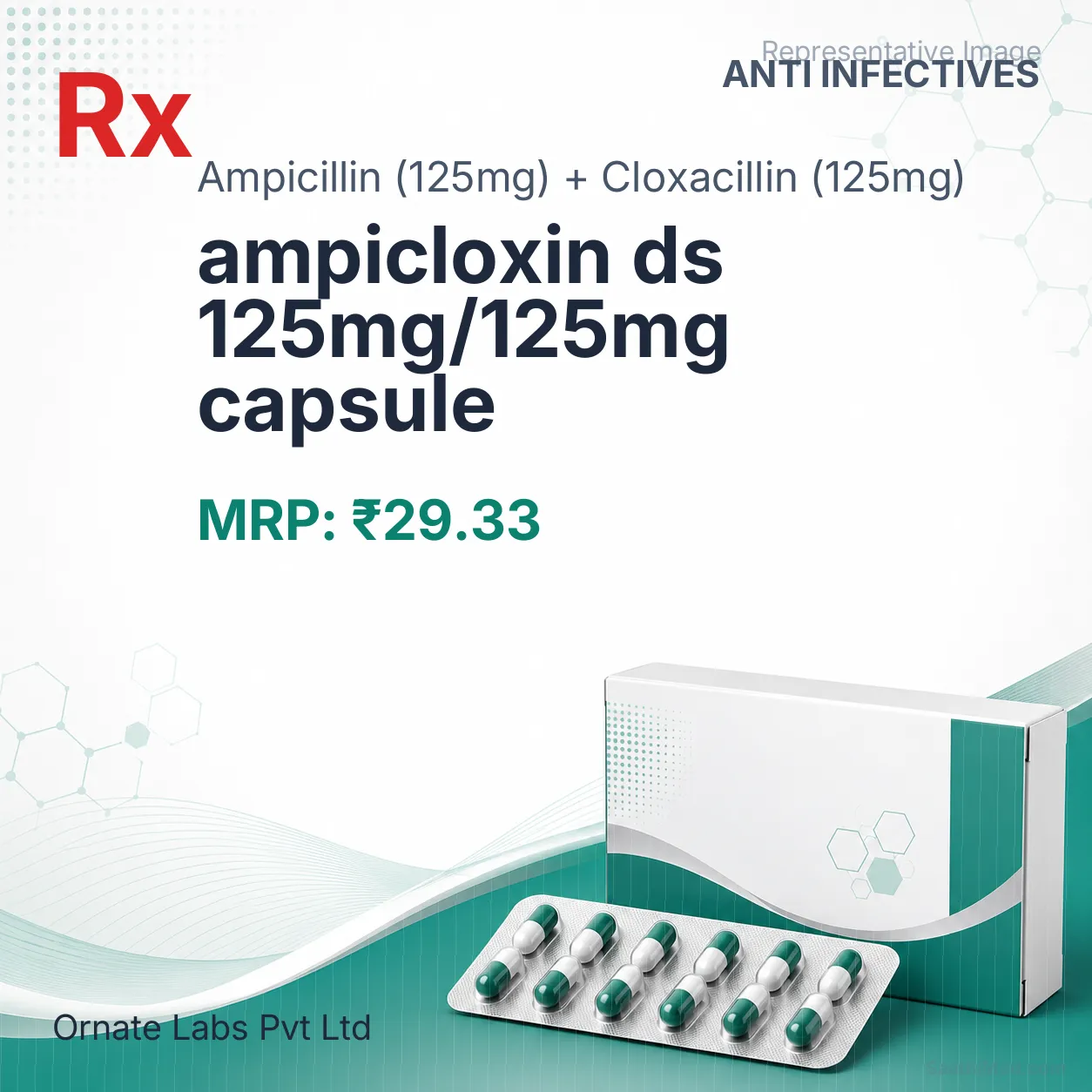 ampicloxin ds 125mg/125mg capsule Allopathy (Ampicillin (125mg)) - Uses in Hindi, Side Effects, Substitutes & Price in India