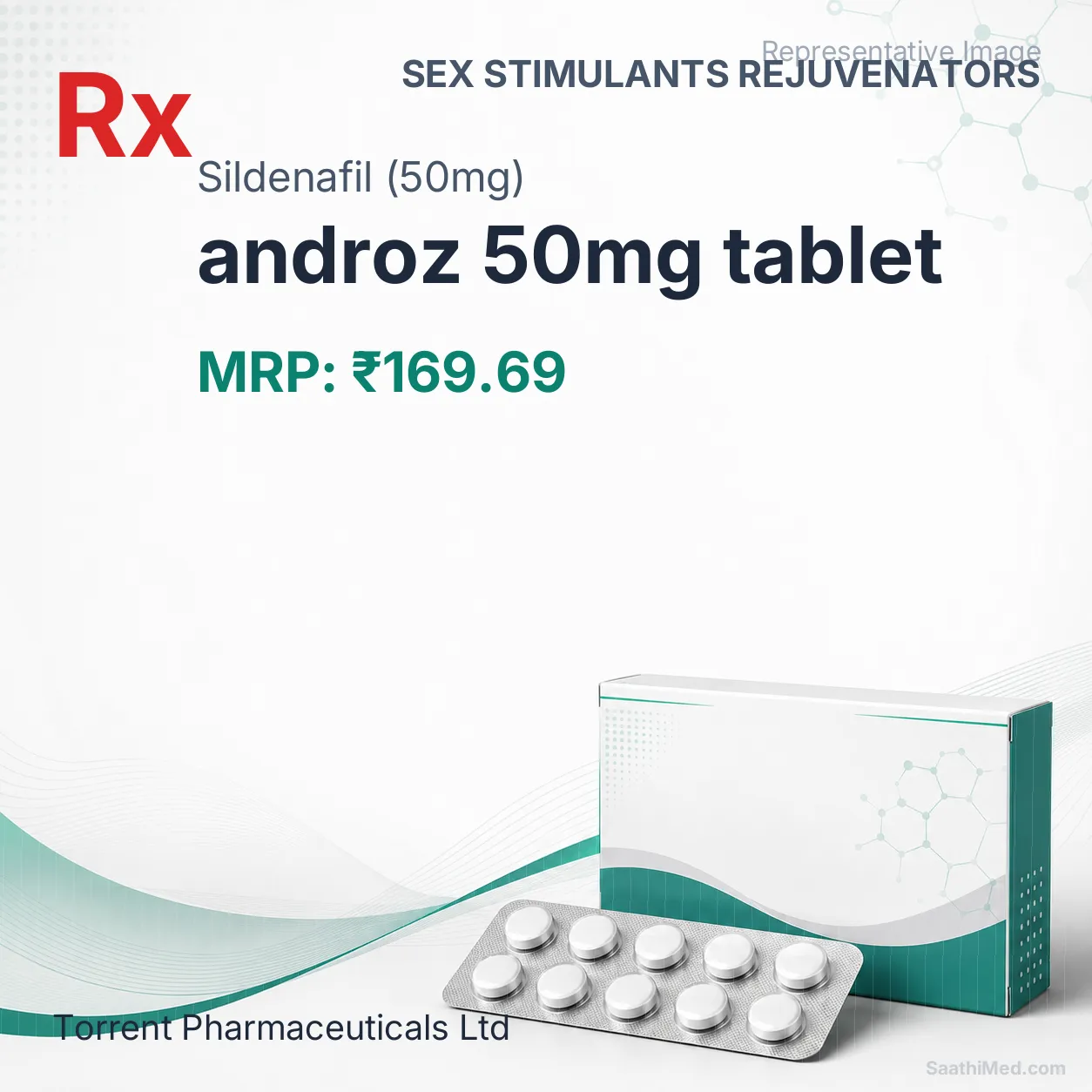 androz 50mg tablet Allopathy (Sildenafil (50mg)) - Uses in Hindi, Side Effects, Substitutes & Price in India