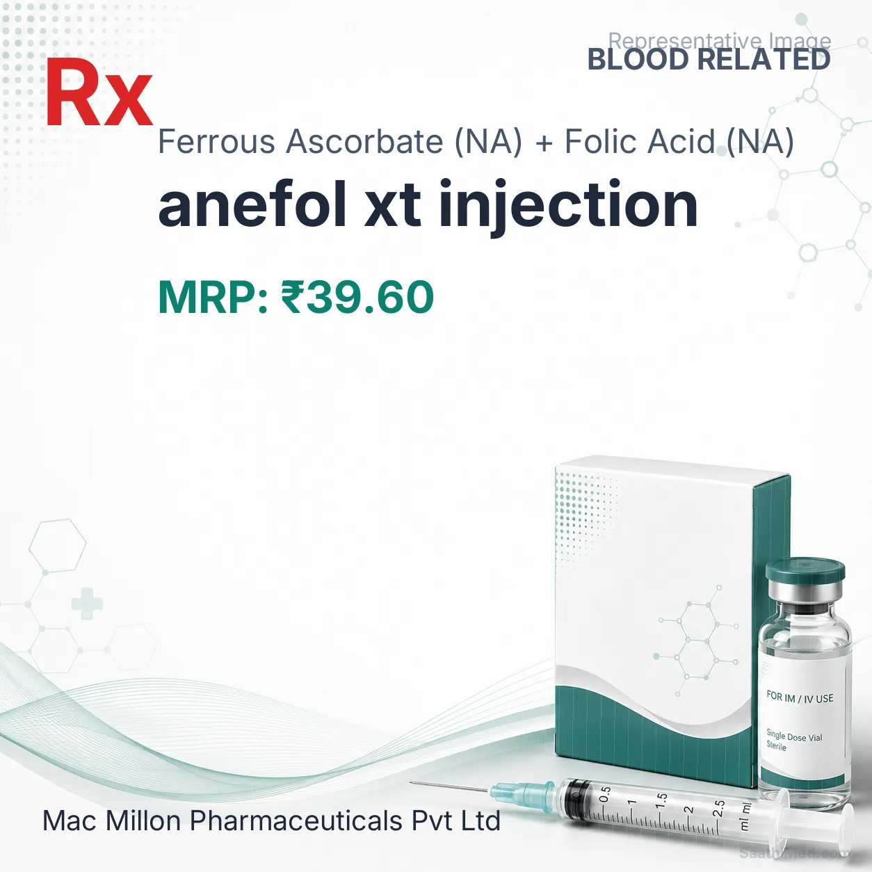 anefol xt injection Allopathy (Ferrous Ascorbate (NA)) - Uses in Hindi, Side Effects, Substitutes & Price in India