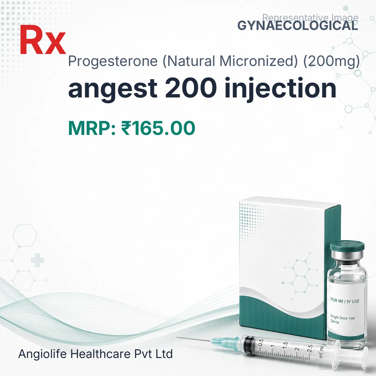 angest 200 injection Allopathy (Progesterone (Natural Micronized) (200mg)) - Uses in Hindi, Side Effects, Substitutes & Price in India