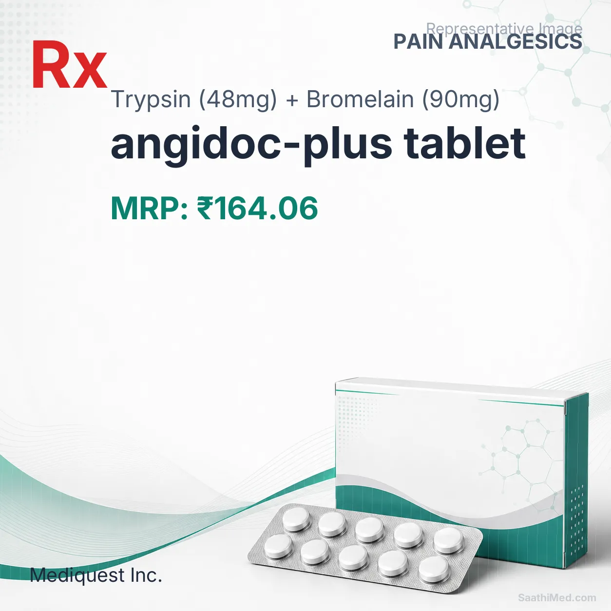 angidoc-plus tablet Allopathy (Trypsin (48mg)) - Uses in Hindi, Side Effects, Substitutes & Price in India