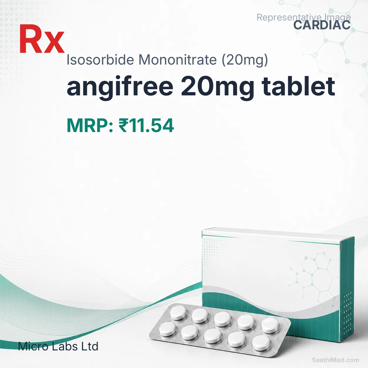 angifree 20mg tablet Allopathy (Isosorbide Mononitrate (20mg)) - Uses in Hindi, Side Effects, Substitutes & Price in India