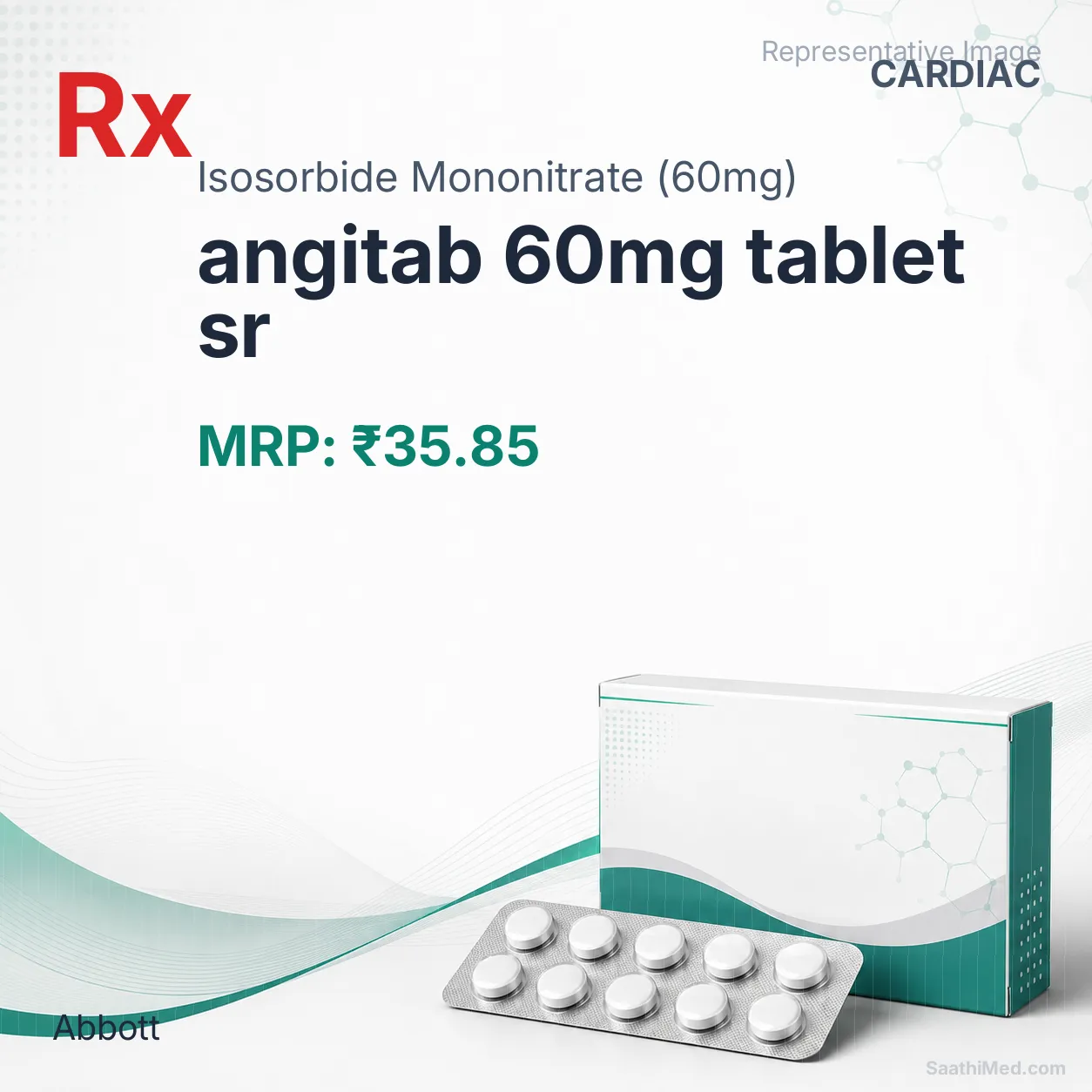 angitab 60mg tablet sr Allopathy (Isosorbide Mononitrate (60mg)) - Uses in Hindi, Side Effects, Substitutes & Price in India