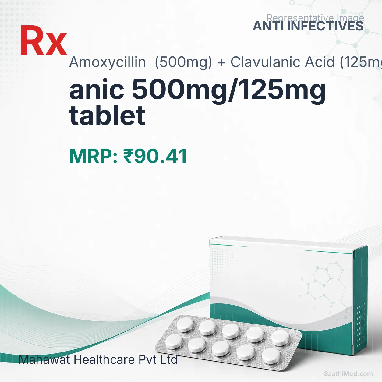 anic 500mg/125mg tablet - Amoxycillin (500mg) + Clavulanic Acid (125mg) medicine