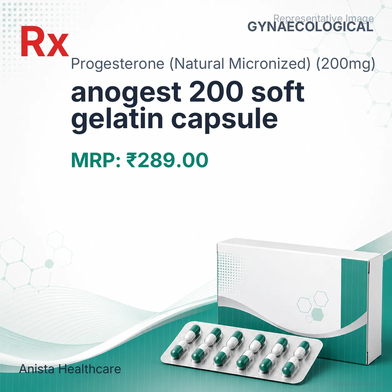 anogest 200 soft gelatin capsule Allopathy (Progesterone (Natural Micronized) (200mg)) - Uses in Hindi, Side Effects, Substitutes & Price in India