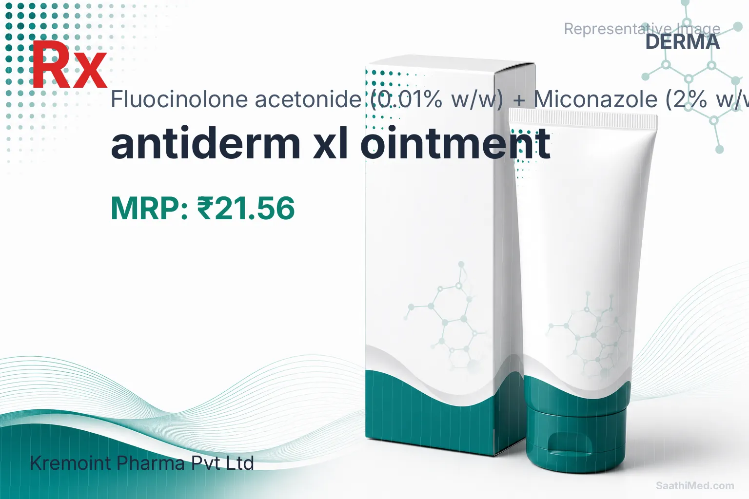 antiderm xl ointment Allopathy (Fluocinolone acetonide (0.01% w/w)) - Uses in Hindi, Side Effects, Substitutes & Price in India