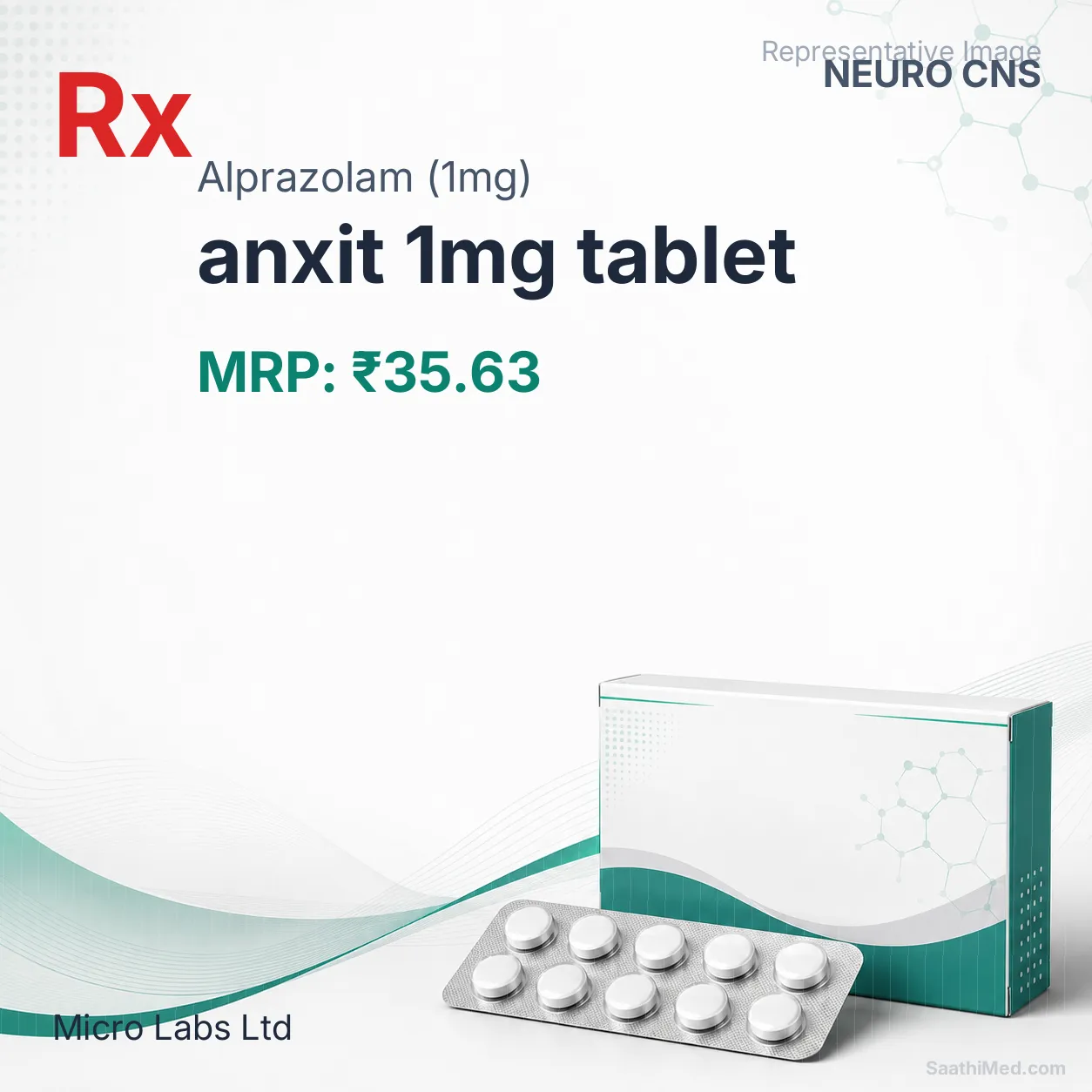 anxit 1mg tablet Allopathy (Alprazolam (1mg)) - Uses in Hindi, Side Effects, Substitutes & Price in India