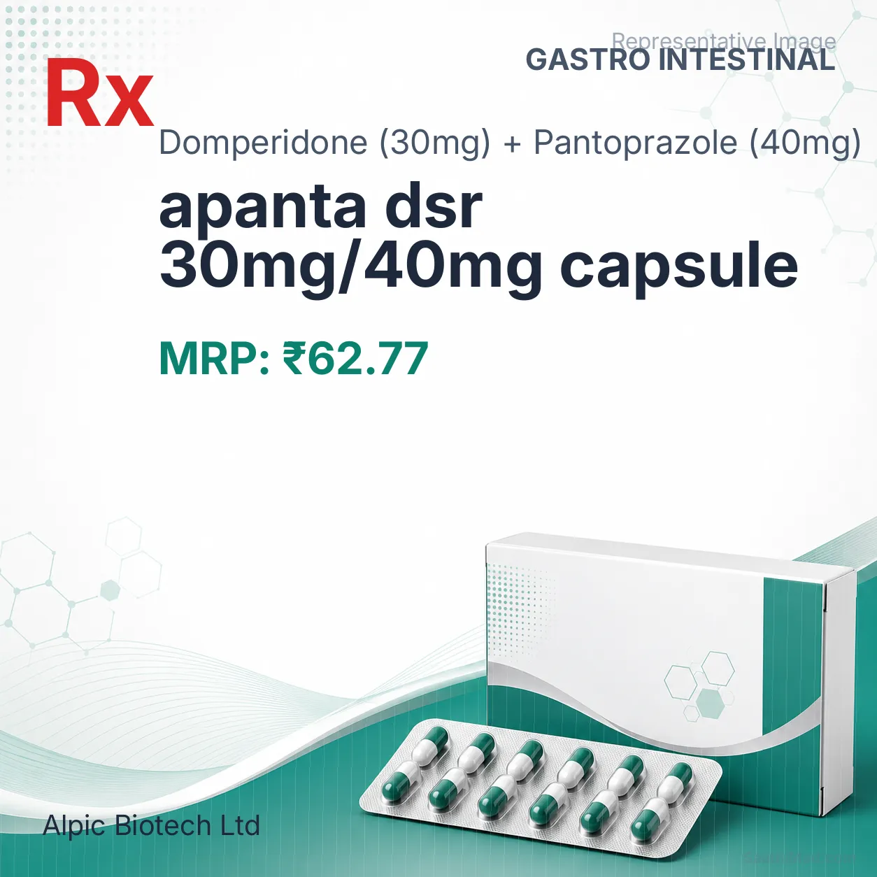 apanta dsr 30mg/40mg capsule Allopathy (Domperidone (30mg)) - Uses in Hindi, Side Effects, Substitutes & Price in India
