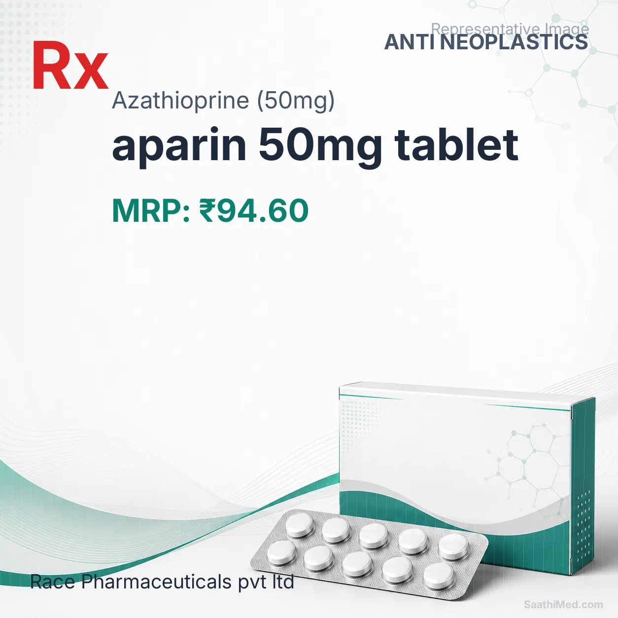 aparin 50mg tablet Allopathy (Azathioprine (50mg)) - Uses in Hindi, Side Effects, Substitutes & Price in India