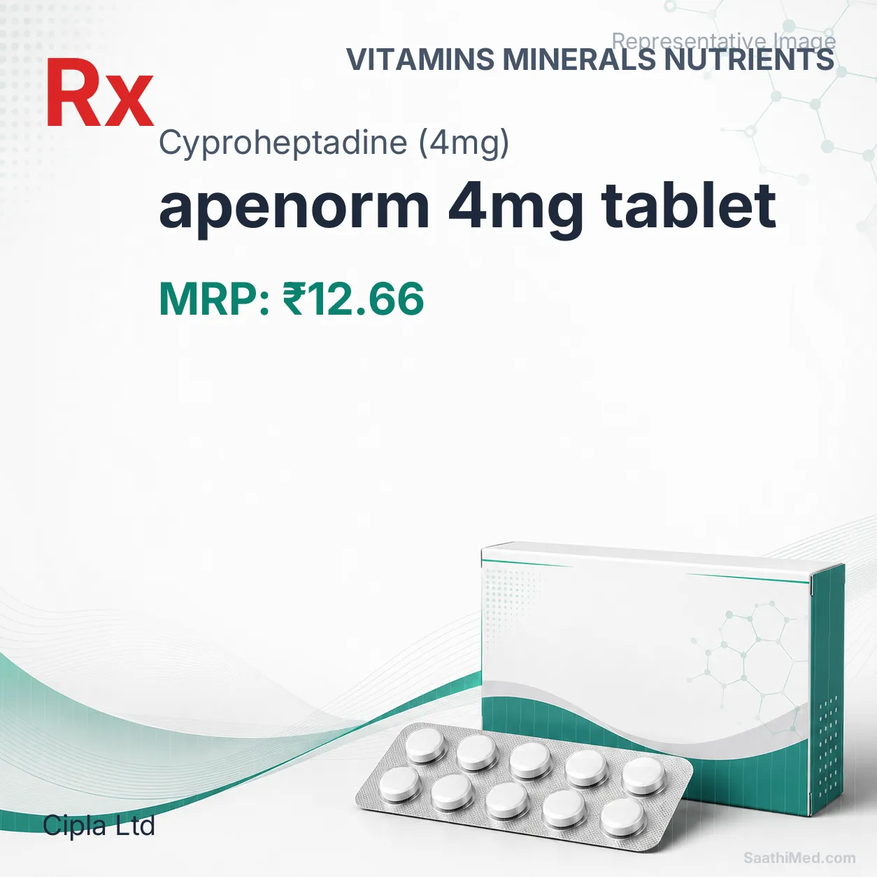 apenorm 4mg tablet Allopathy (Cyproheptadine (4mg)) - Uses in Hindi, Side Effects, Substitutes & Price in India