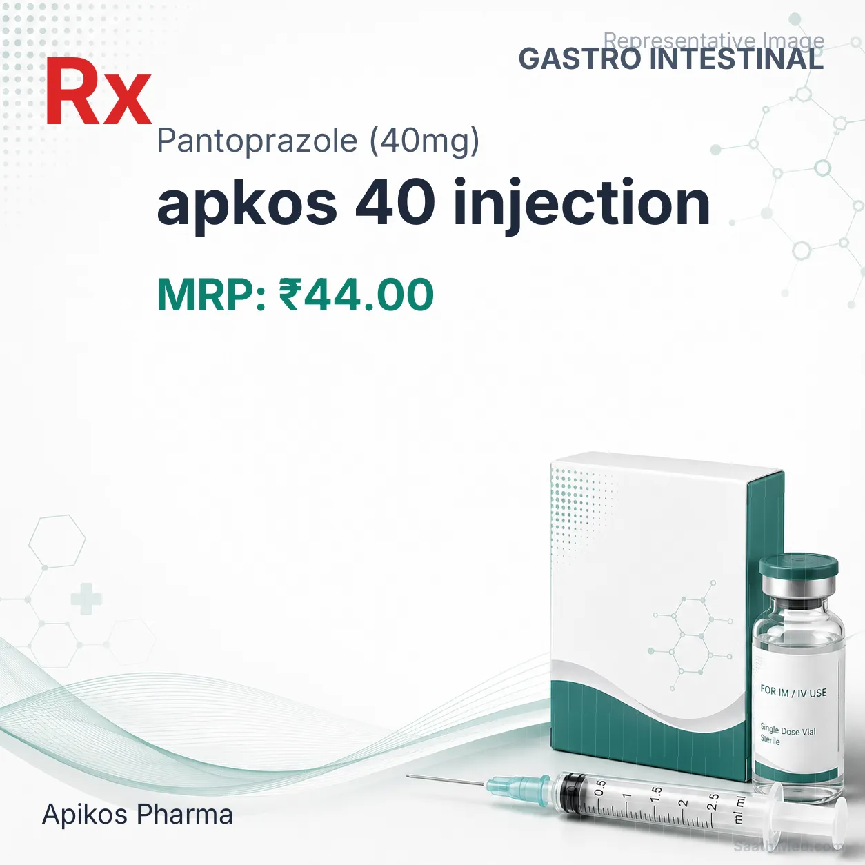 apkos 40 injection Allopathy (Pantoprazole (40mg)) - Uses in Hindi, Side Effects, Substitutes & Price in India
