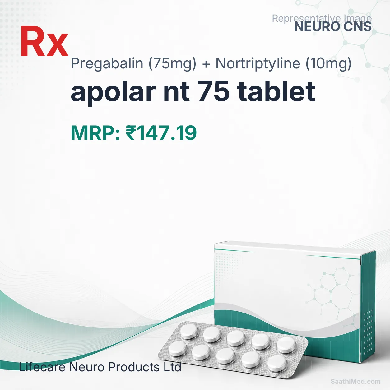 apolar nt 75 tablet Allopathy (Pregabalin (75mg)) - Uses in Hindi, Side Effects, Substitutes & Price in India