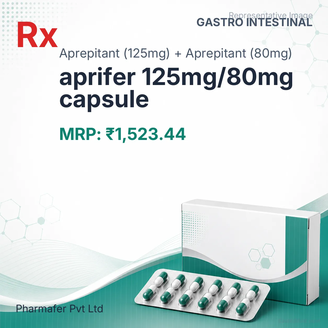 aprifer 125mg/80mg capsule Allopathy (Aprepitant (125mg)) - Uses in Hindi, Side Effects, Substitutes & Price in India