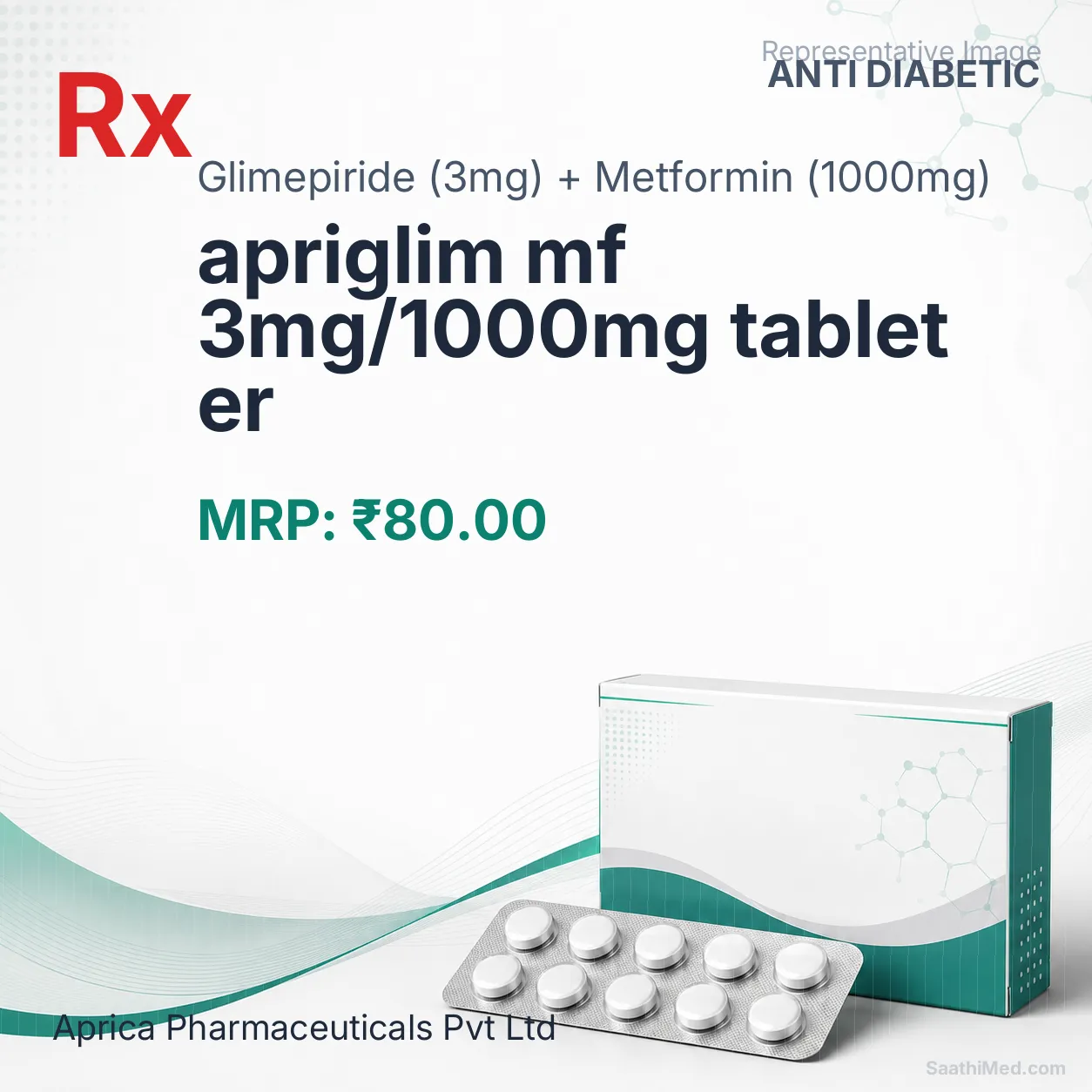 apriglim mf 3mg/1000mg tablet er Allopathy (Glimepiride (3mg)) - Uses in Hindi, Side Effects, Substitutes & Price in India